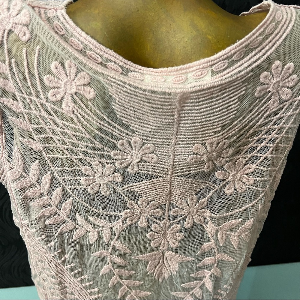Say What? Pink Floral Embroidered Lace Top - Picture 5 of 6